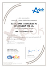 Certificado mediambiente ISO-14001