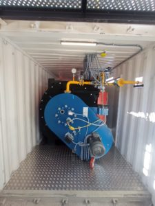 Containerized boiler room - Industrial burner E&MC - Soluciones Integrales de Combustion